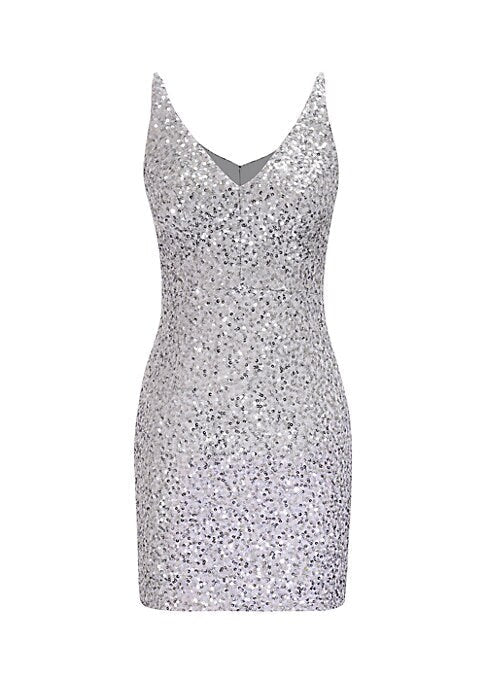 Sparkling V-Neck Minidress