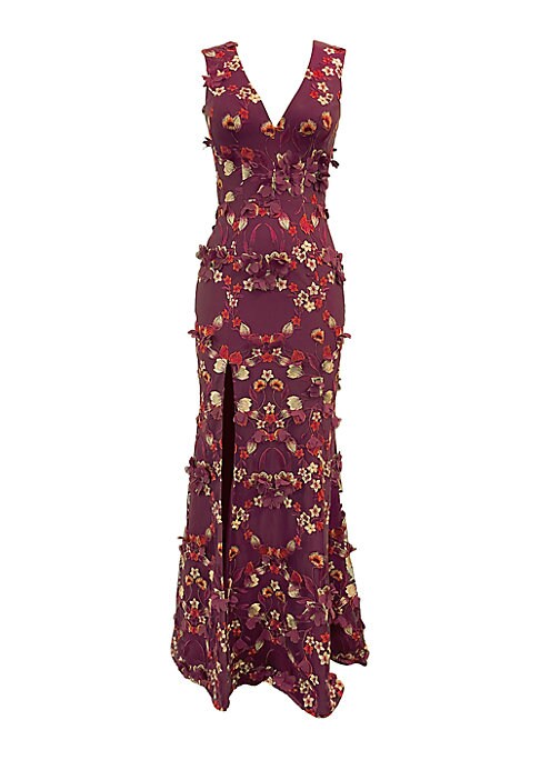 Blooming V-Neck Gown