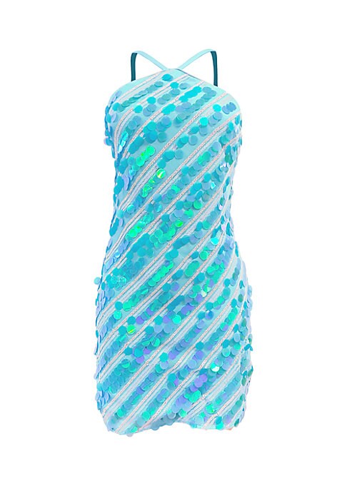 Sparkling Halter Minidress