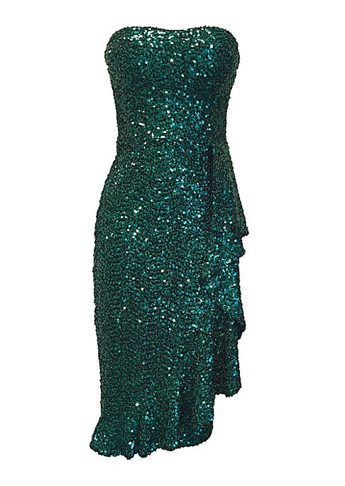 Sparkling Ruffle Midi Dress
