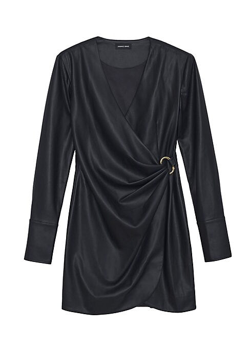 Satin Wrap Mini Dress