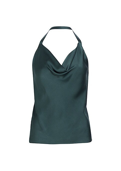Silk Cowl Halter Top