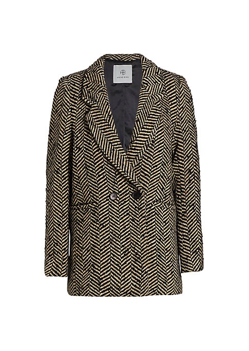 Textured Fishbone Blazer