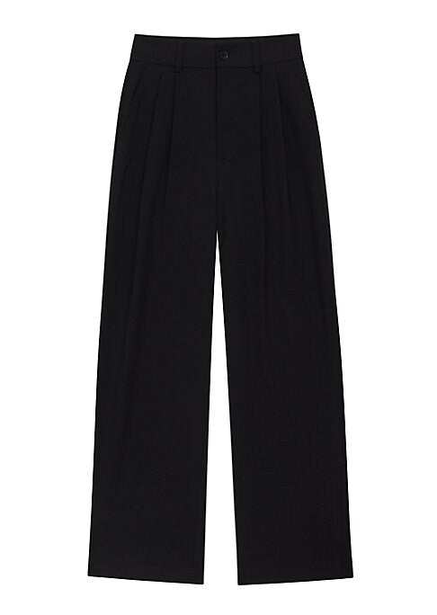 Chic Wide-Leg Twill Trousers