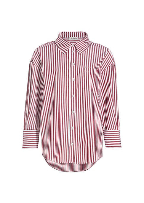 Striped Cotton Shirt Jacket