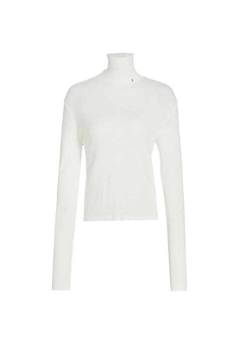 Cashmere Blend Turtleneck Top