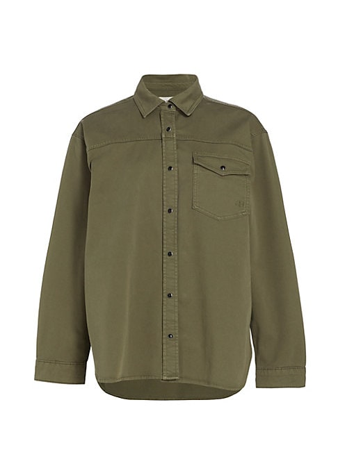 Chic Oversized Snap Shirt
