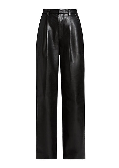 Chic Leather Straight Pants