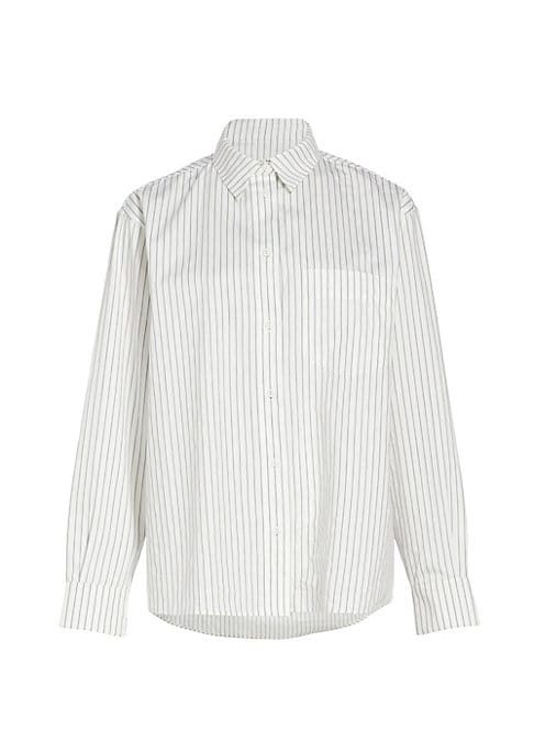 Stripe Cotton Relaxed Shirt