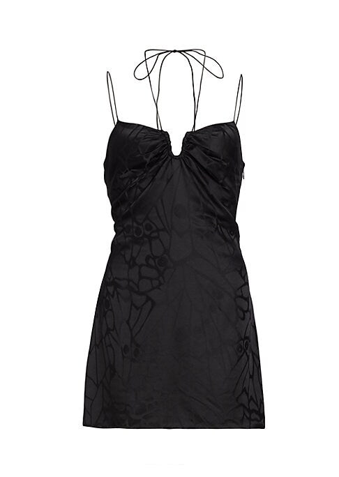 Butterfly Silk Halter Dress