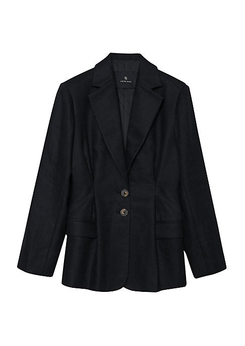 Cinch Waist Linen Blazer