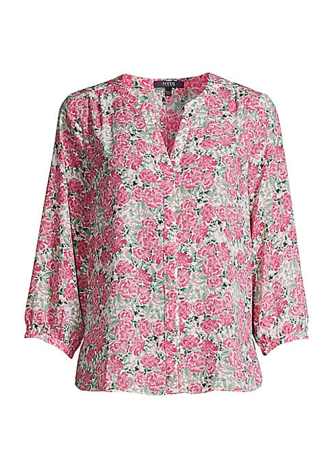 Floral V-Neck Blouse