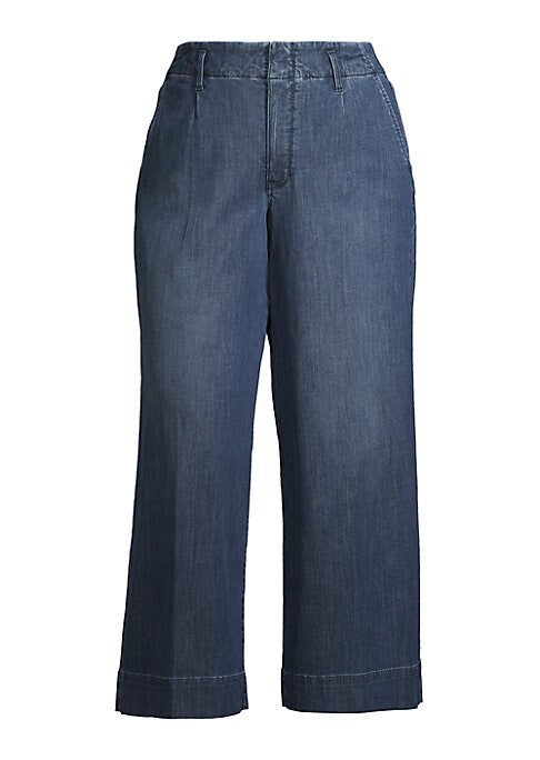 Chic Wide-Leg Denim Trousers