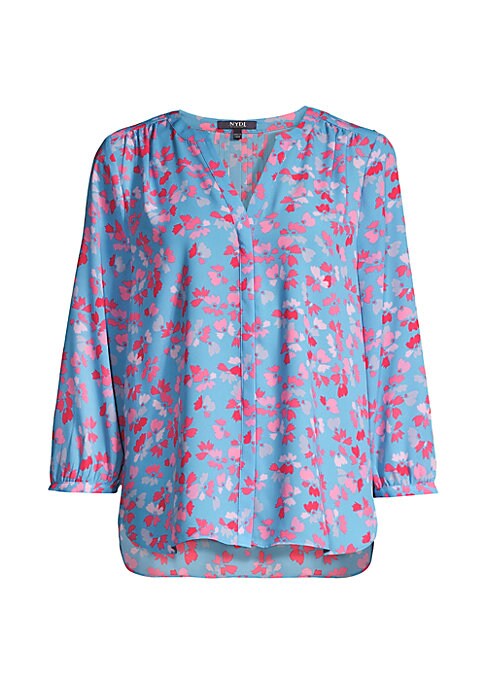 Petal Print Comfort Blouse
