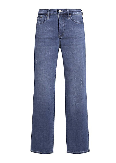 Tapered Stretch Denim Ankle Pants