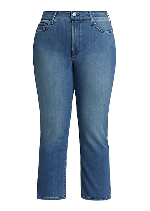 Faded High-Rise Ankle Jeans