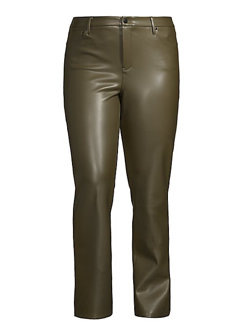 Coated Faux Leather Jeans