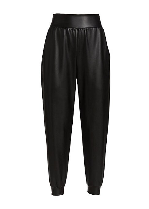 Chic Faux Leather Trousers