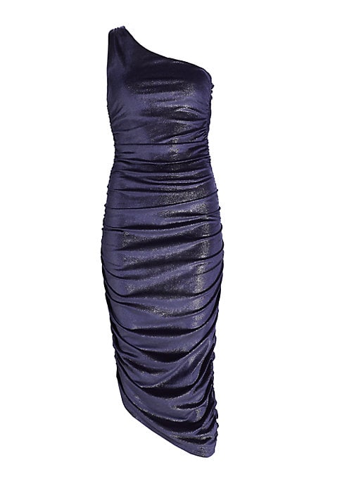 Glittery Asymmetric Midi Dress