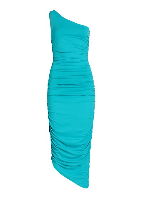 Asymmetric Elegance Midi Dress