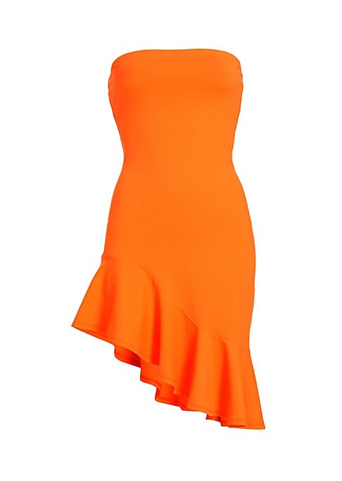 Ruffled Asymmetry Mini Dress