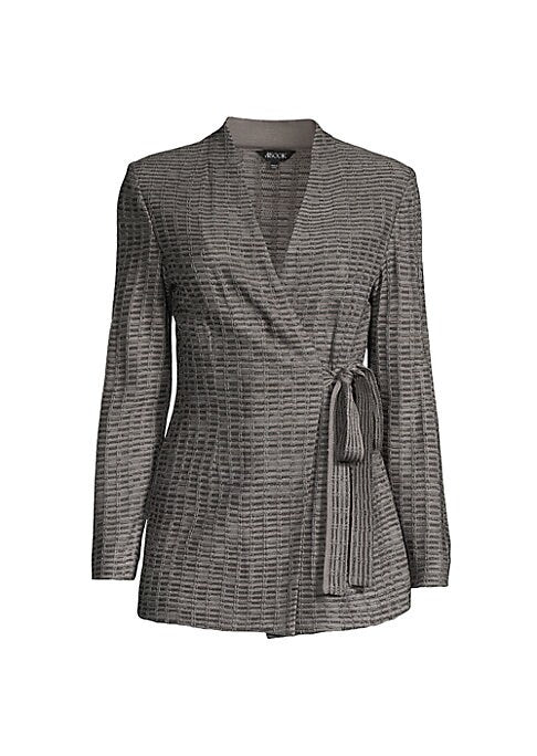 Chic Textured Wrap Blazer