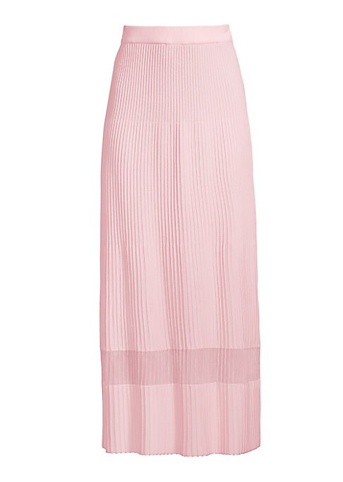 Sheer Pleat Maxi Skirt