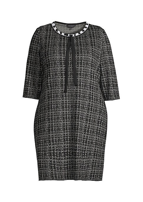 Elegant Plaid Tie Dress