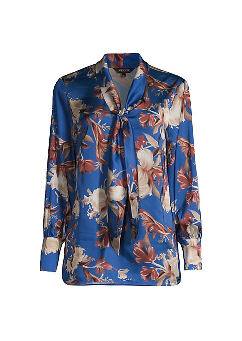 Chic Floral Tie Blouse