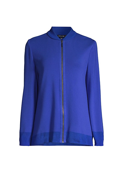 Ribbed Knit Flight Jacket