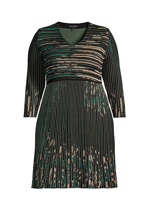 Ribbed V-Neck Dress