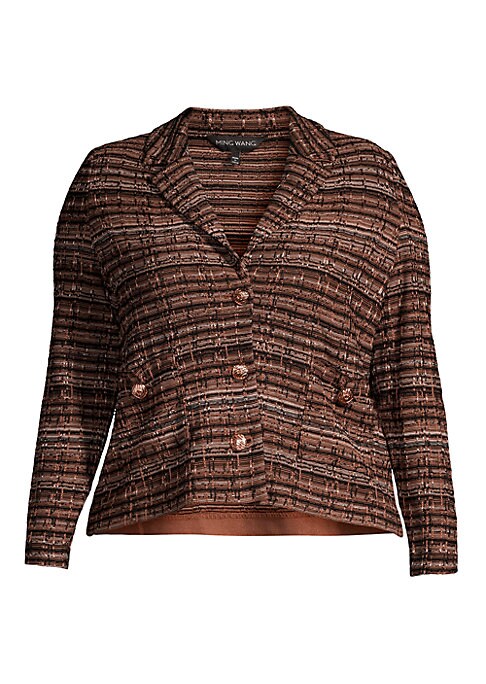 Chic Tweed Button Jacket