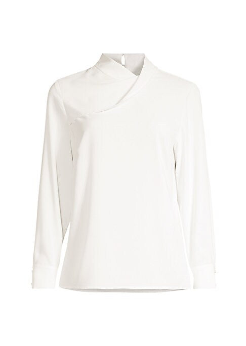 Sleek Draped Blouse