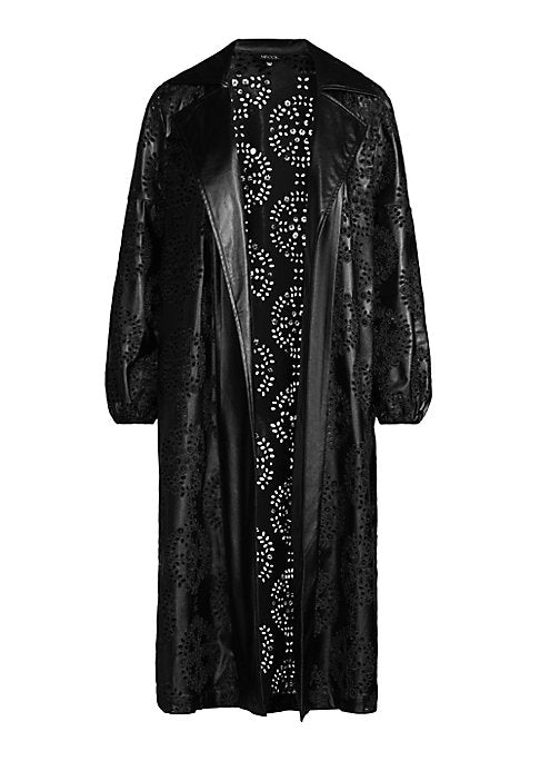 Chic Eyelet Leather Jacket