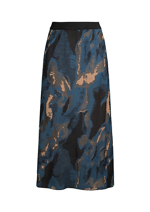 Abstract Midi Knit Skirt