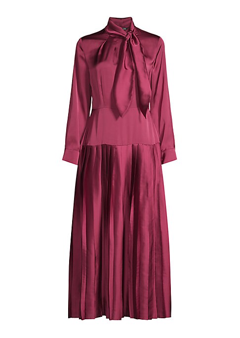 Flowy Tie Neck Dress