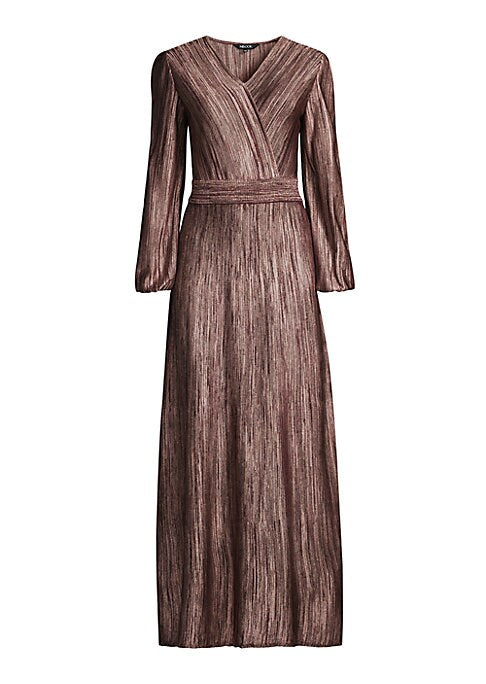 Textured Surplice Maxi Dress