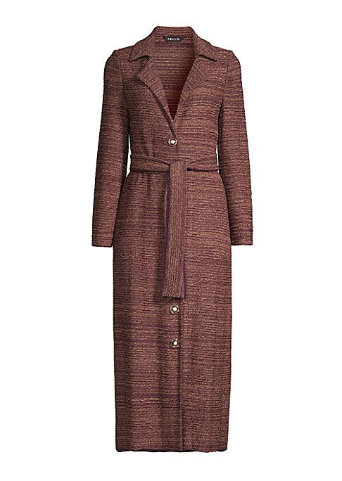 Chic Tweed Belted Coat