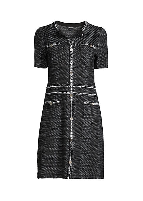 Chic Plaid Pocket Dress