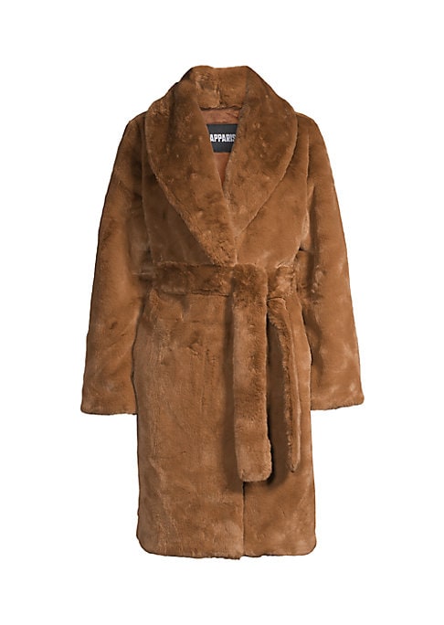 Chic Faux Fur Wrap Coat