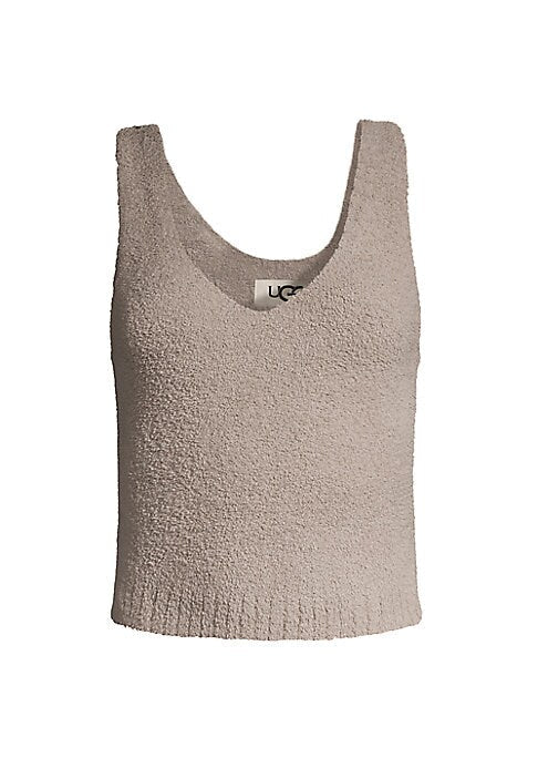 Fuzzy V-Neck Knit Top