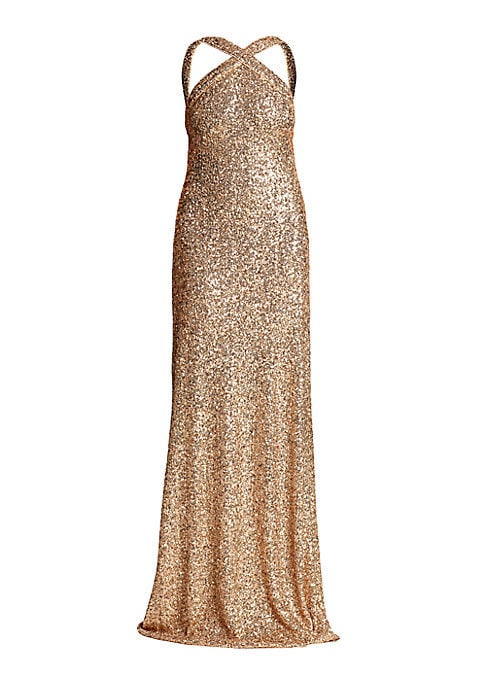 Glistening Halter Dress