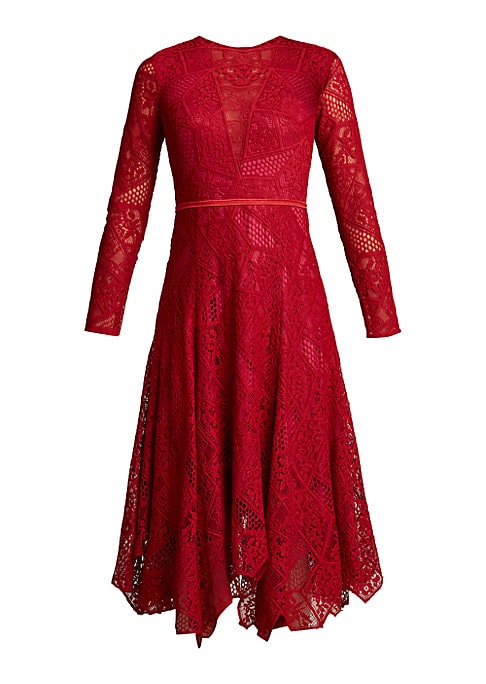 Lace Flare Midi Dress