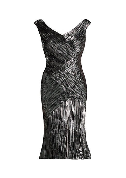 Metallic Crossover Dress
