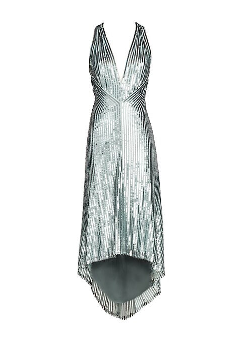Sparkling V-Neck Dress