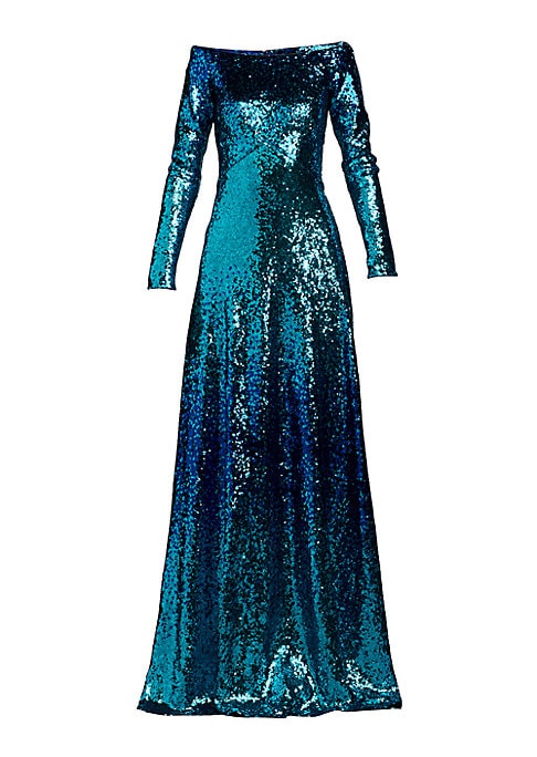 Glistening Off-The-Shoulder Dress