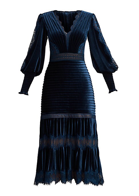 Luxe Lace Velvet Dress