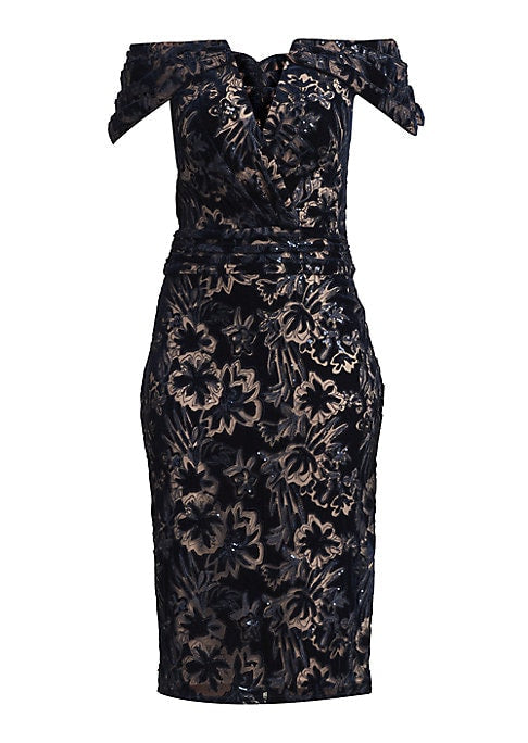 Luxe Lace Velvet Dress