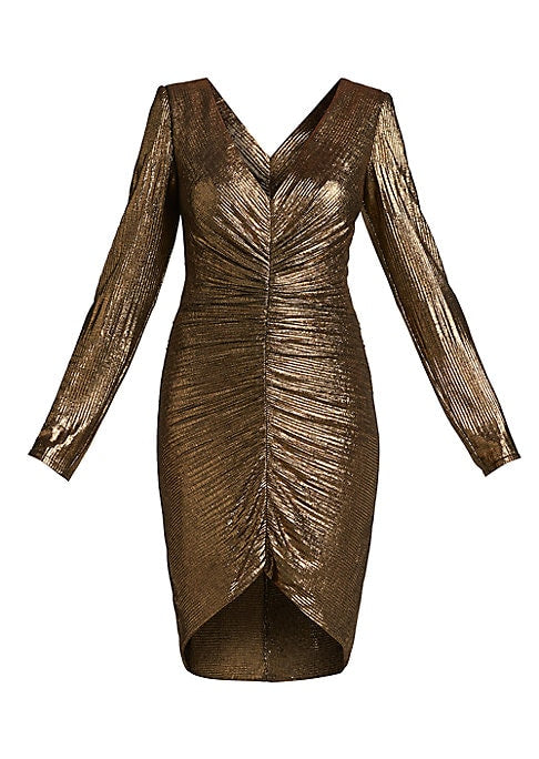 Shimmering V-Neck Dress