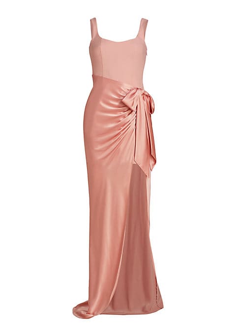 Bow-Embellished Mini Gown